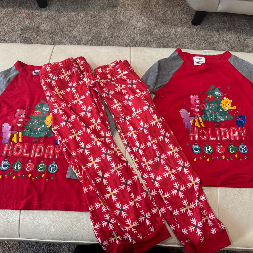 Care Bears Holiday Kids Pajama Set of 2- twins